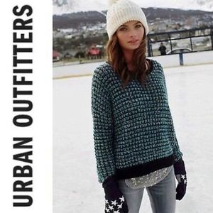 ECOTE Stardust Open-Stitch Loose Knit Sweater UO